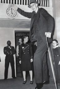 The tallest person in recorded history: Robert Pershing Wadlow